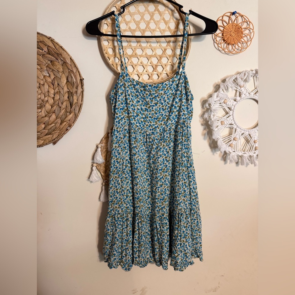 Zara Blue Floral Slip Dress